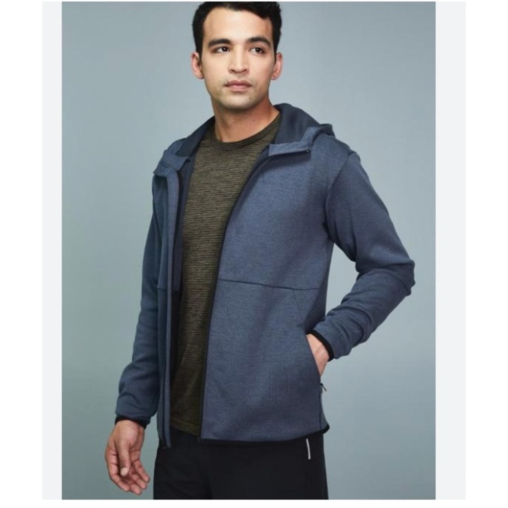 REI Coop Active Pursuits Tech Knit Full-Zip Hoodie Mens Small Blue